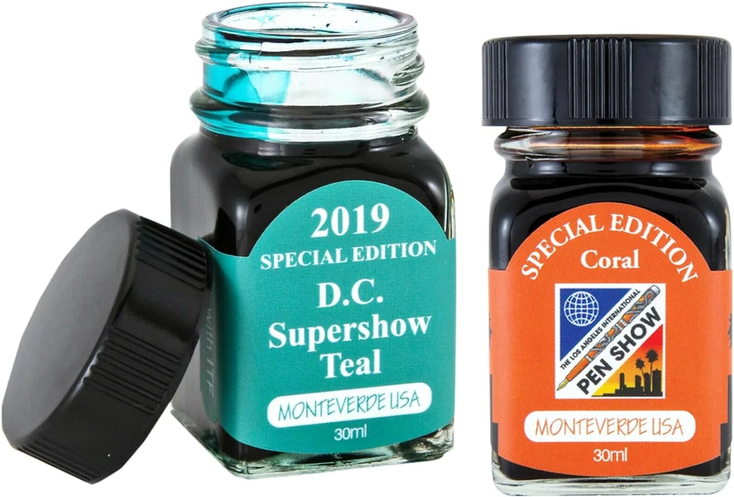 Monteverde 60ml Ink, Teal, Coral Ink (G309DT, G309LA) Fountain Pen Ink ...