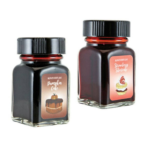 Monteverde 60ml Sweet Life Fountain Pen Ink Bottle (30ml Pumpkin Cake Ink Bottle G309PC, 30ml Strawberry Shortcake Ink Bottle G309SS)