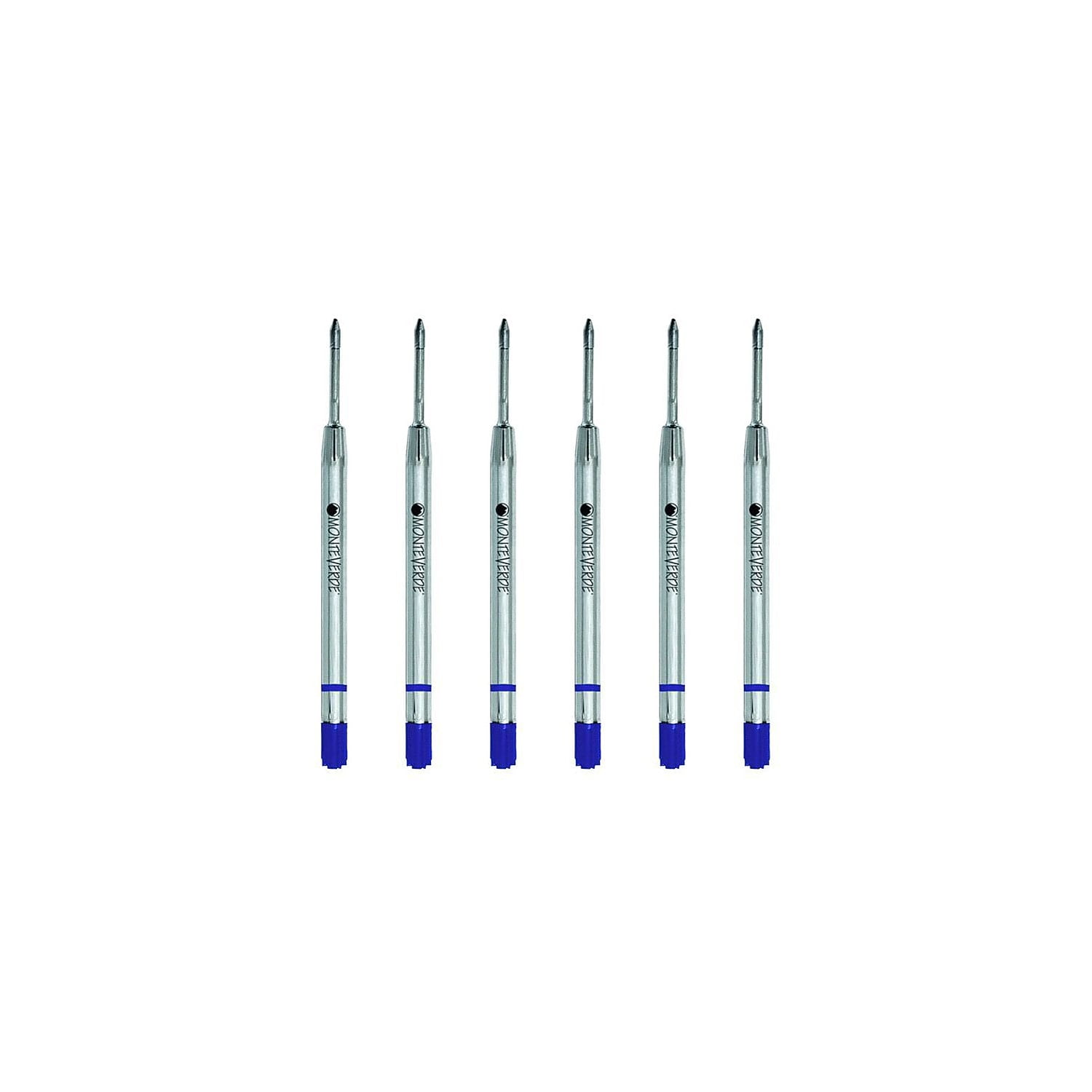 Monteverde Ballpoint Pen Refill Fine Point Blue Ink 6 Pack (P423BU)