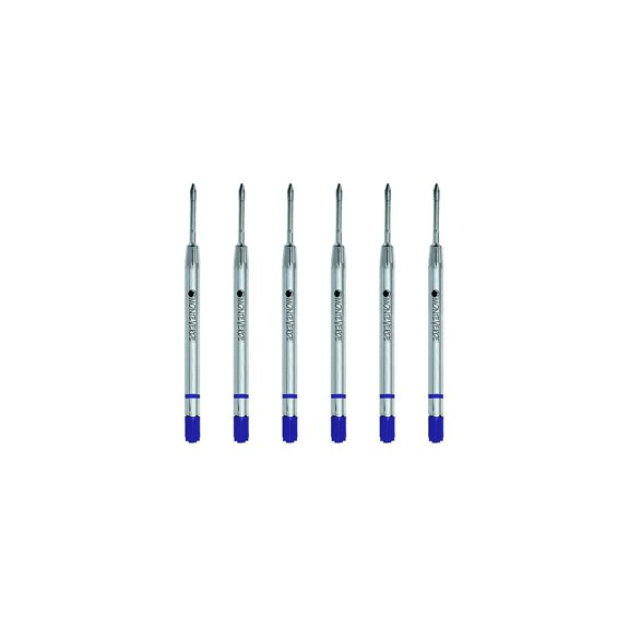 Monteverde Ballpoint Pen Refill Fine Point Blue Ink 6 Pack (P423BU)
