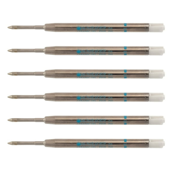 Monteverde Ballpoint Pen Refill Fine Point Blue Ink 6 Pack (P423TQ)