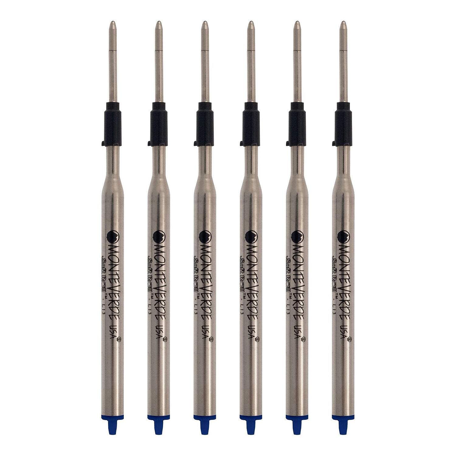Monteverde Ballpoint Pen Refill Medium Point Blue Ink 6 Pack (L133BU)
