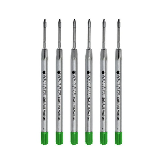 Monteverde Ballpoint Pen Refill Medium Point Green Ink 6 Pack (P133GN)
