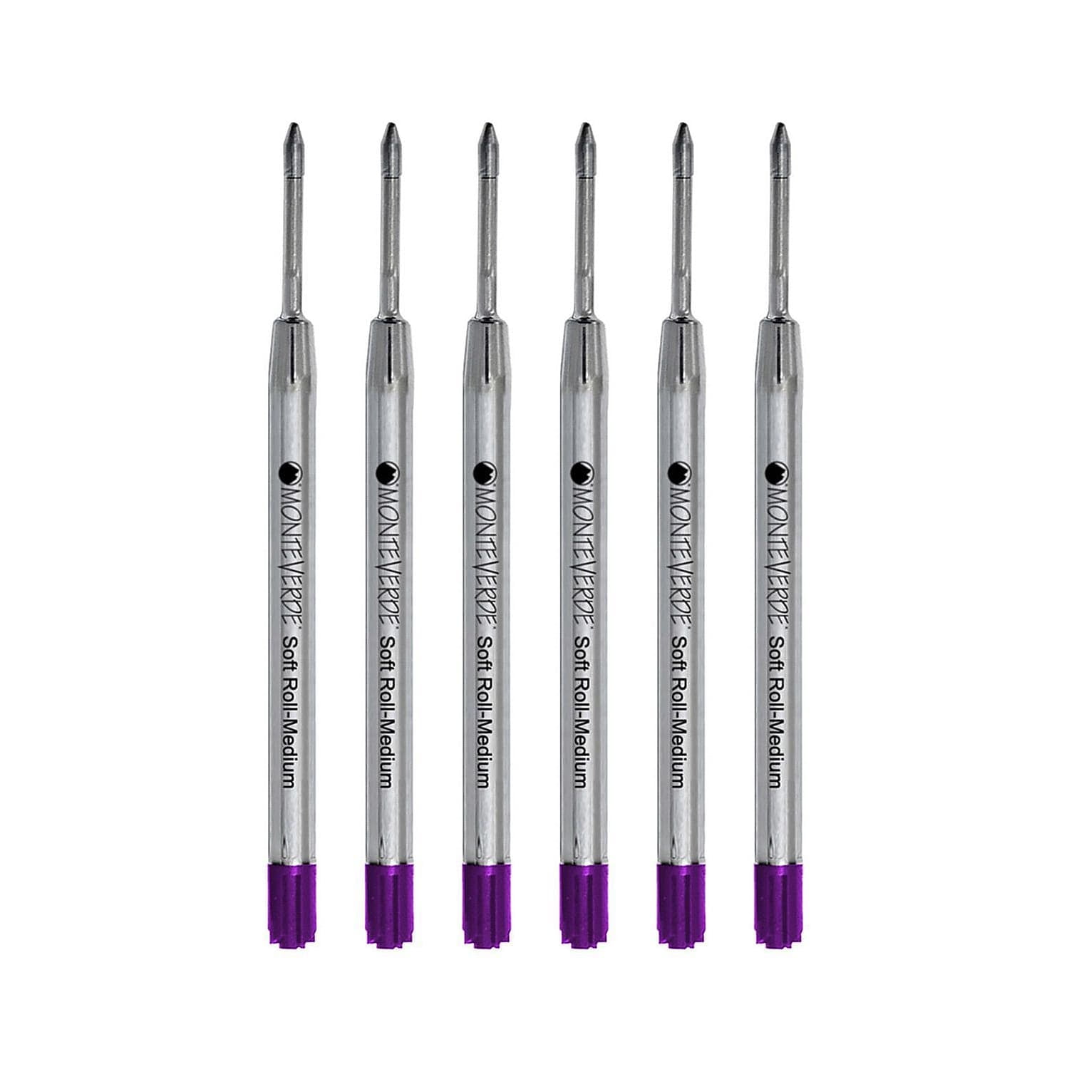 Monteverde Ballpoint Pen Refill Medium Point Purple Ink 6 Pack (P133PL)