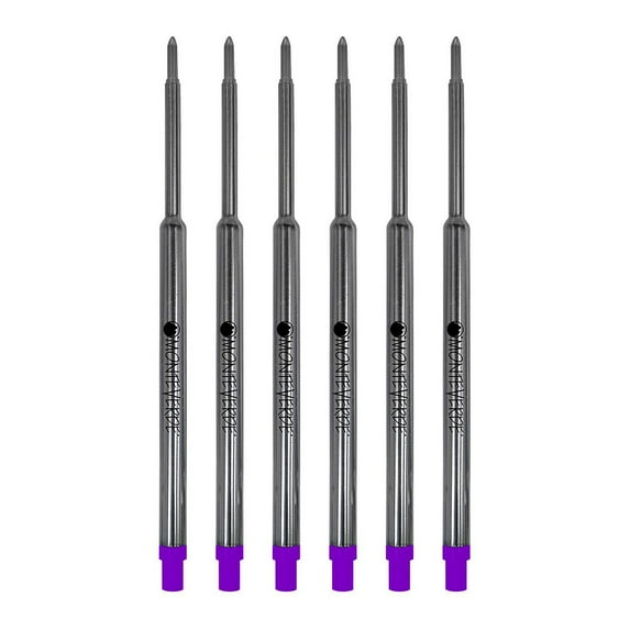 Monteverde Ballpoint Pen Refill Medium Point Purple Ink 6 Pack (W133PL)