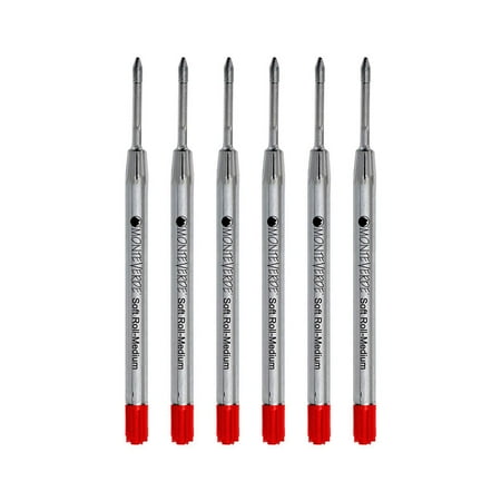 Monteverde Ballpoint Pen Refill Medium Point Red Ink 6 Pack (P133RD)