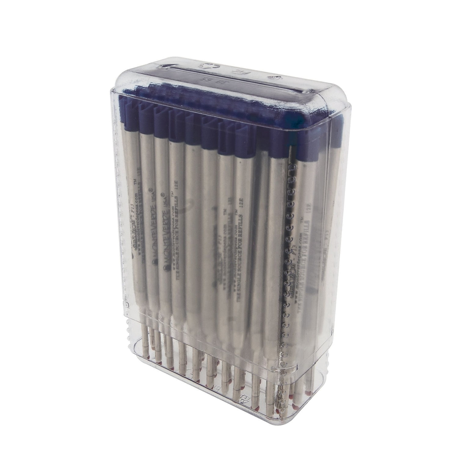 Monteverde Capless Ceramic Gel Refill For Parker Ballpoint Pens Broad Point Blue/Black Ink 50/Pack