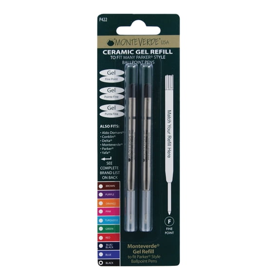 Monteverde Parker Style Gel Ballpoint Pen Refill - Black