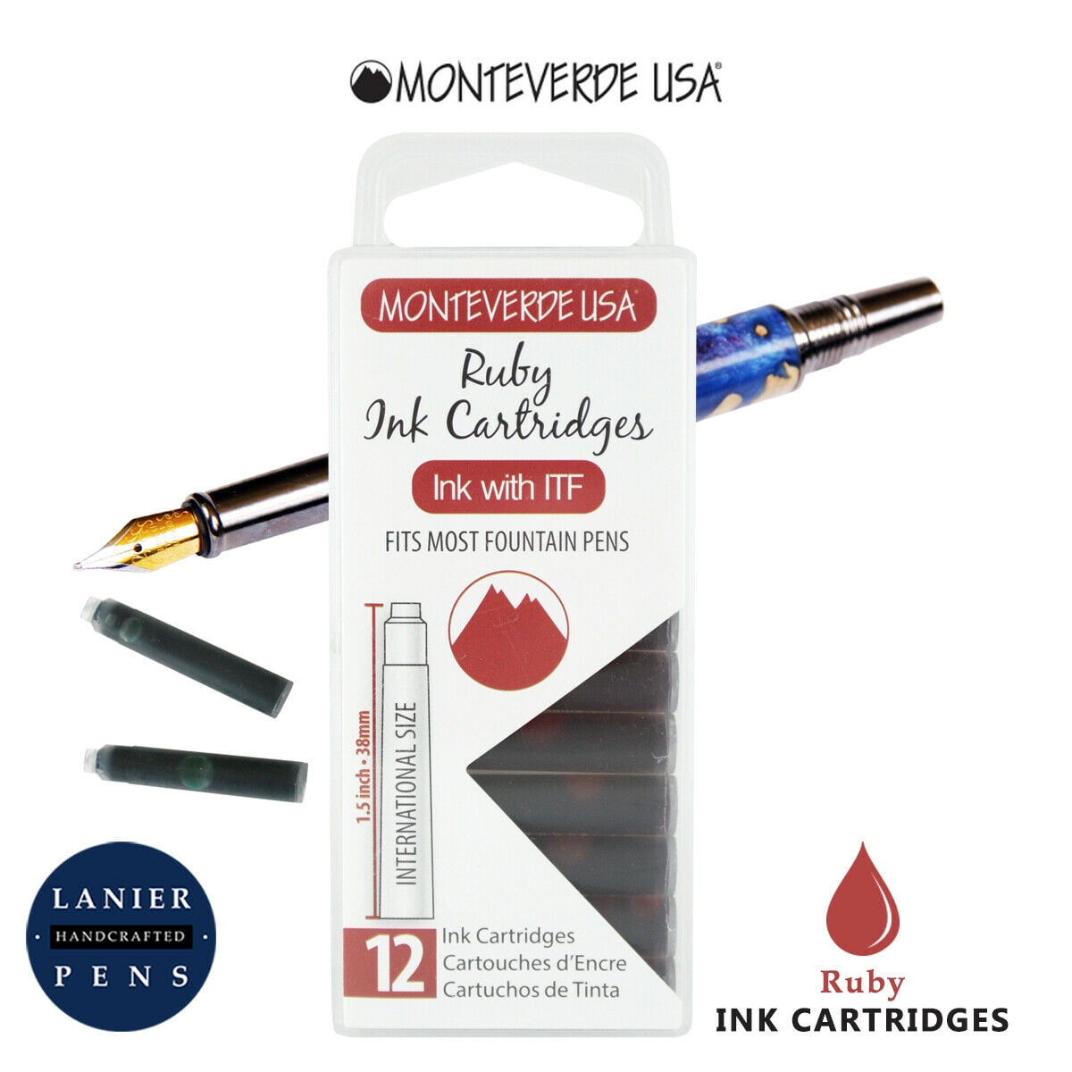 Monteverde Ink Cartridges - Ruby Red