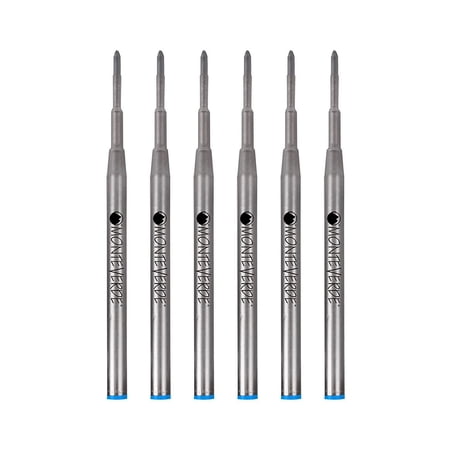 Monteverde Medium Ballpoint Refill For Montblanc Ballpoint Pens 6/Pack Turquoise M133TQ