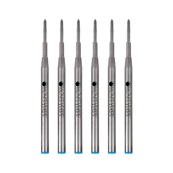 Monteverde Medium Ballpoint Refill For Montblanc Ballpoint Pens 6/Pack Turquoise M133TQ