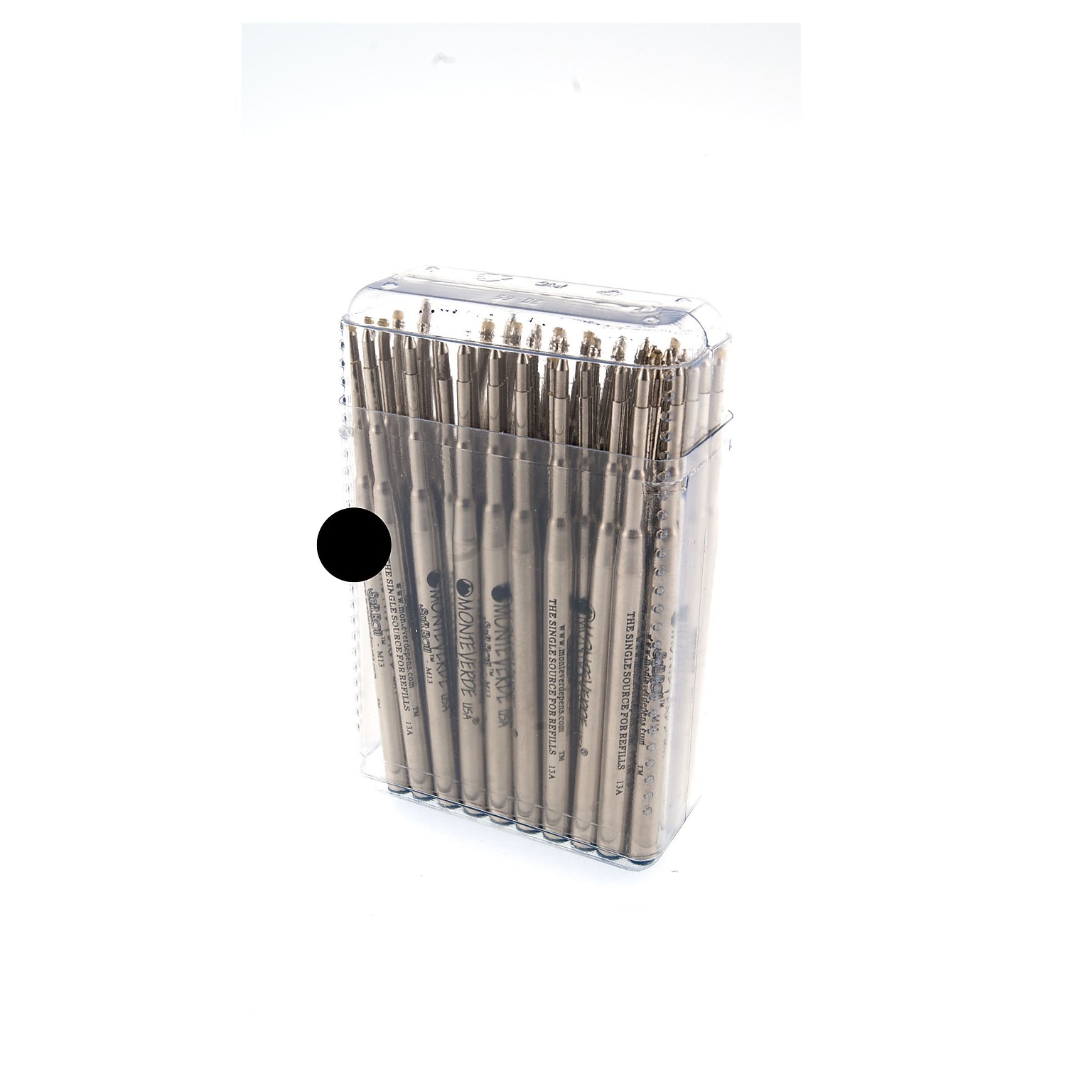 Monteverde Medium Nickel Tube Soft Roll Ballpoint Refill For Montblanc Pens Medium Point Black Ink
