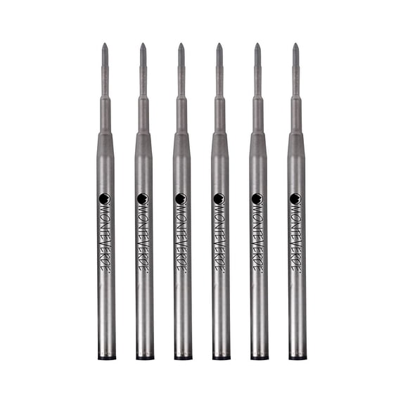 Monteverde Monteverde Ballpoint Pen Refill Broad Point Blue Ink 6 Pack (M443BB)