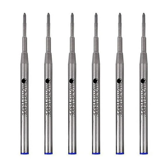 Monteverde Monteverde Ballpoint Pen Refill Broad Point Blue Ink 6 Pack (M143BU)