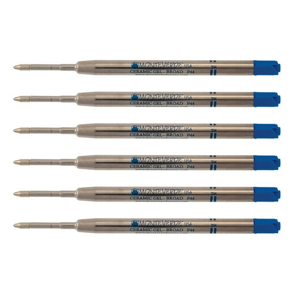 Monteverde Monteverde Ballpoint Pen Refill Broad Point Blue Ink 6 Pack (P443BU)