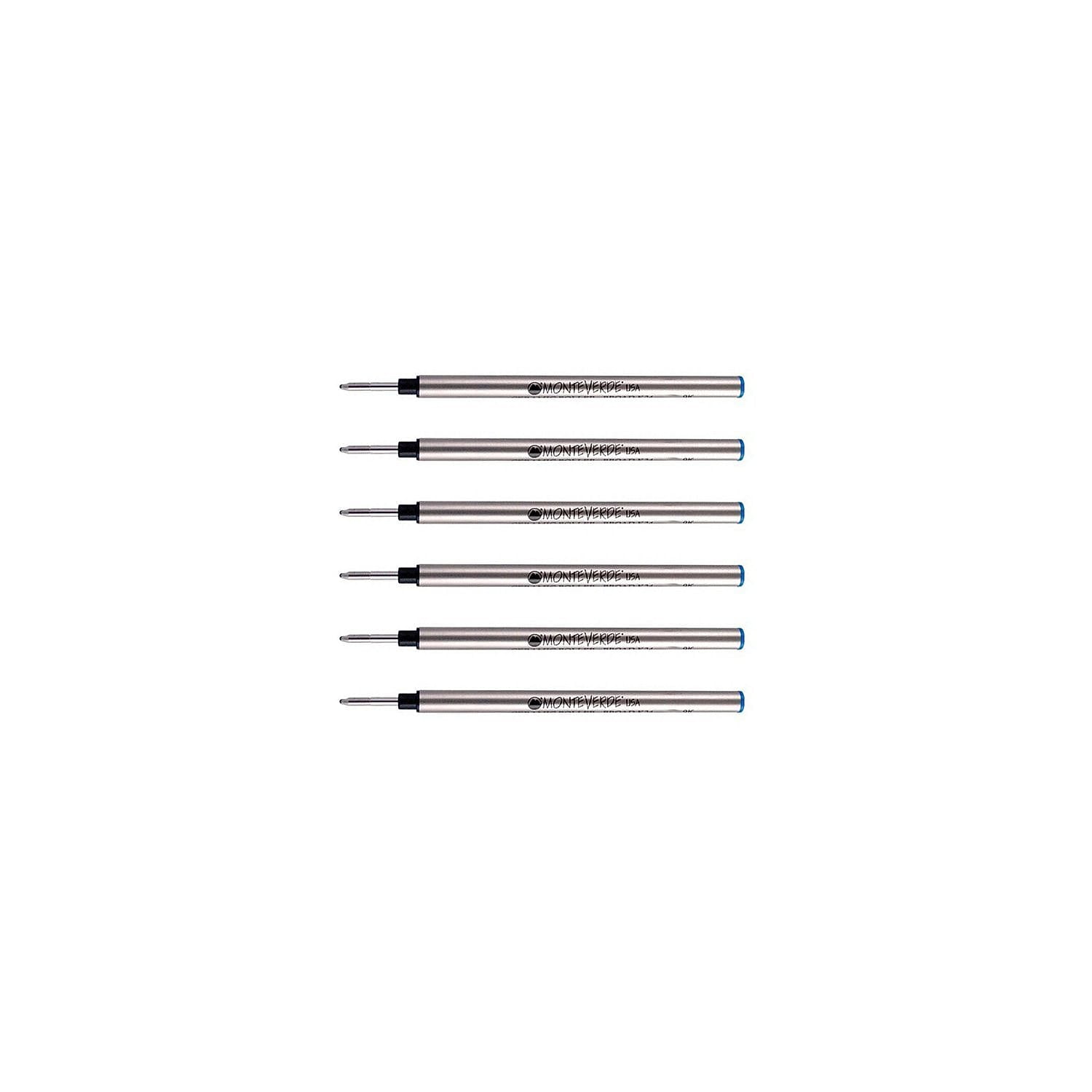 Monteverde Monteverde Rollerball Pen Refill Broad Point Black Ink 6 Pack (K243BK)