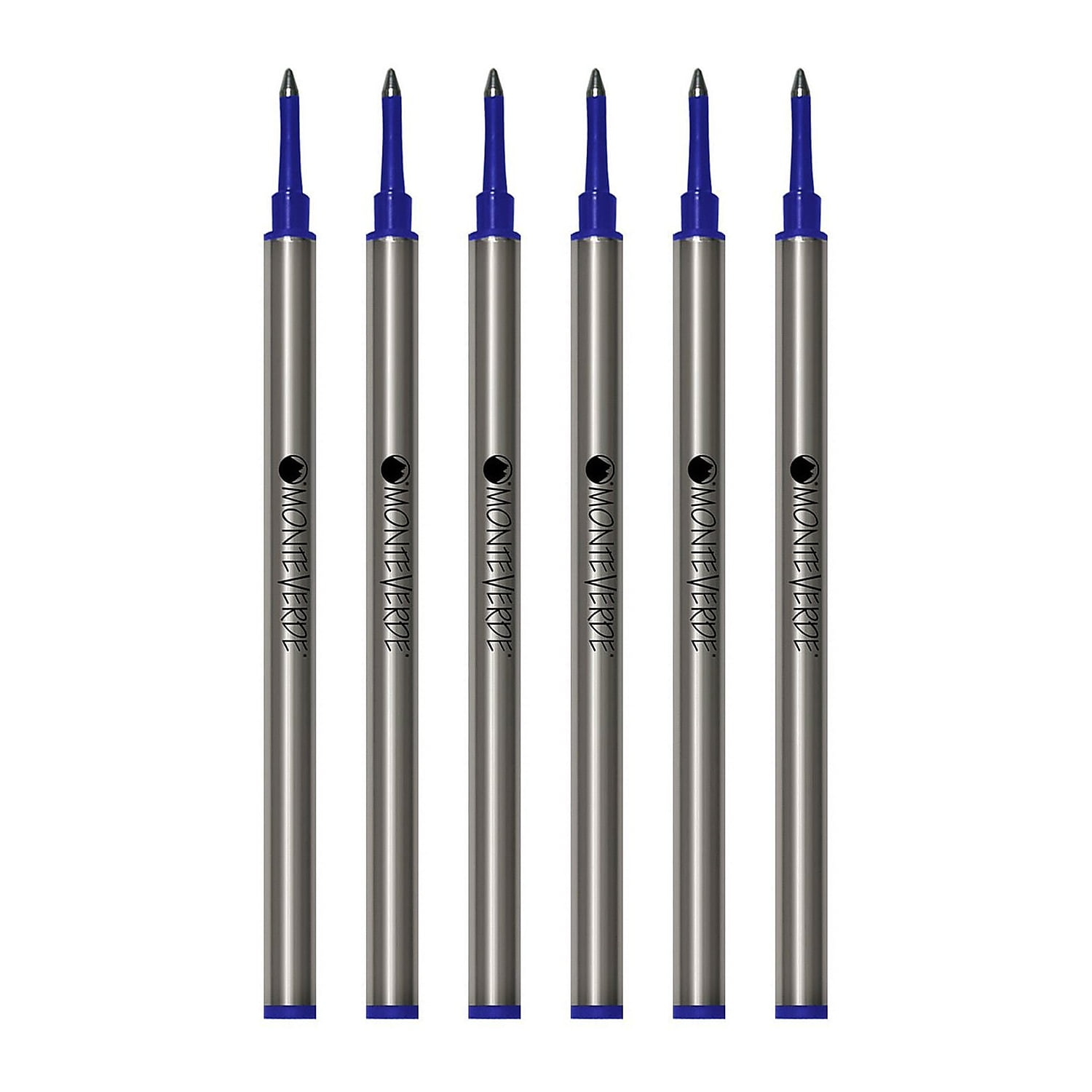 Monteverde Monteverde Rollerball Pen Refill Broad Point Blue Ink 6 Pack (W243BU)
