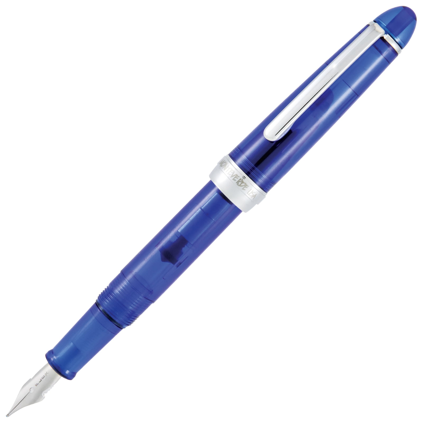 Monteverde Monza 3 Set Crystal Clear Fountain Pen, Blue