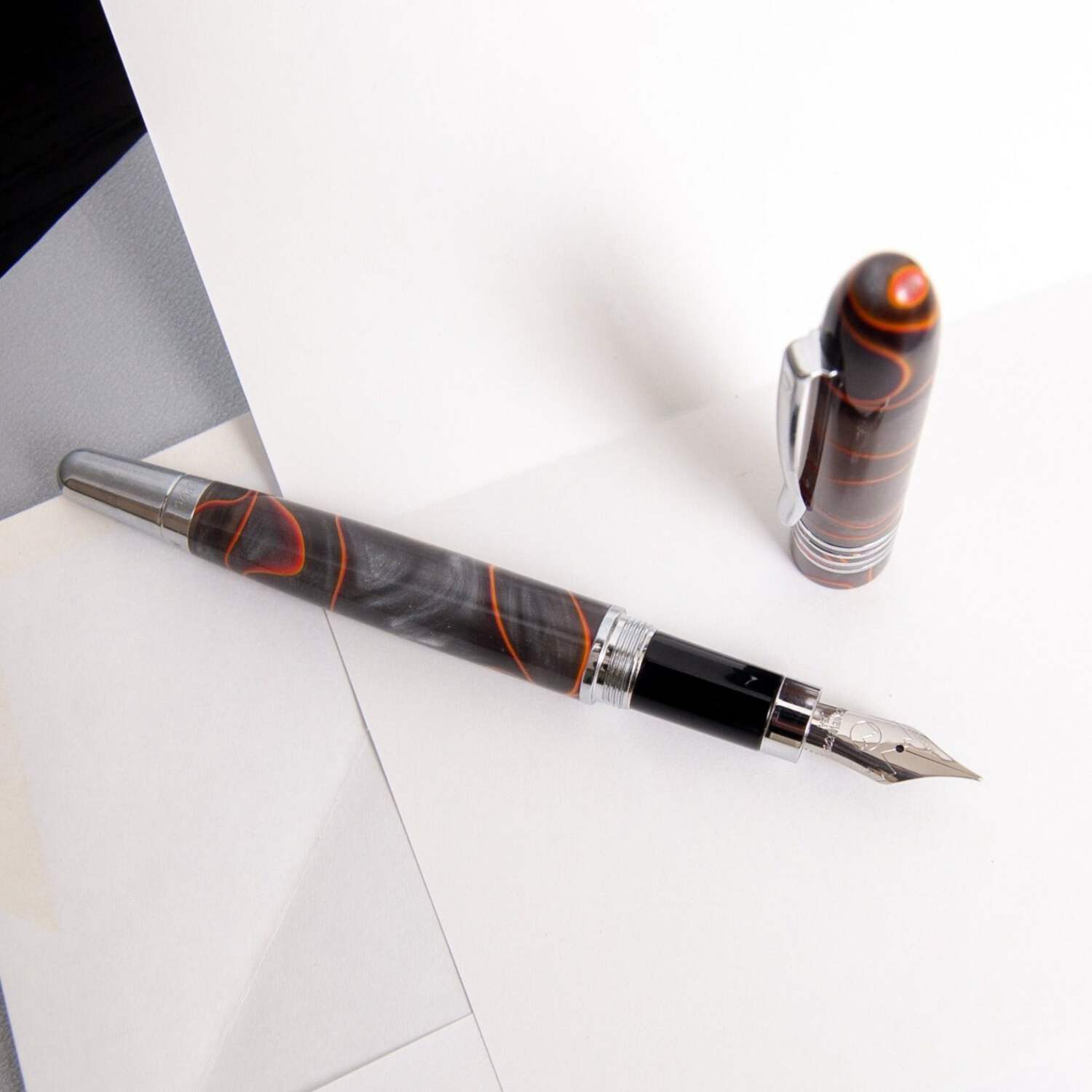 Monteverde Mountains Of The World Fountain Pen - Mount Vesuvio Black Ink, Fine Nib 2 thumbnail image