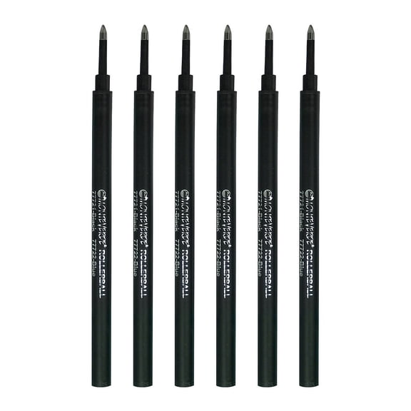 Monteverde Rollerball Pen Refill Fine Point Black Ink 6 Pack (G223BK)