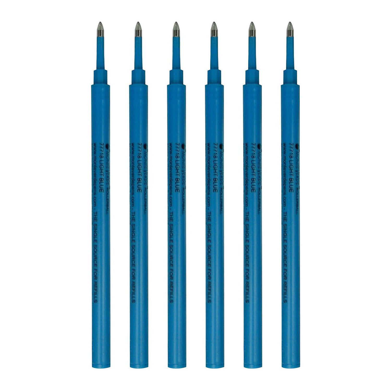 Monteverde Rollerball Pen Refill Fine Point Blue Ink 6 Pack (G223BU)