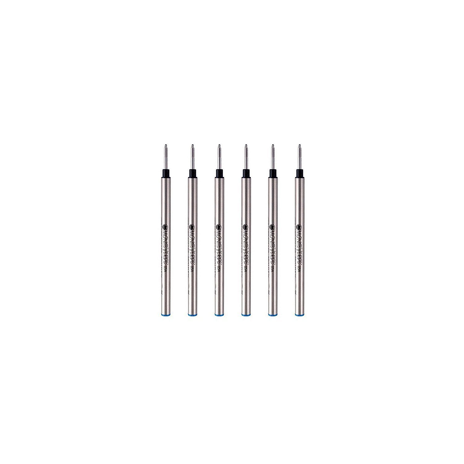 Monteverde Rollerball Pen Refill Medium Point Black Ink 6 Pack (K233BK)