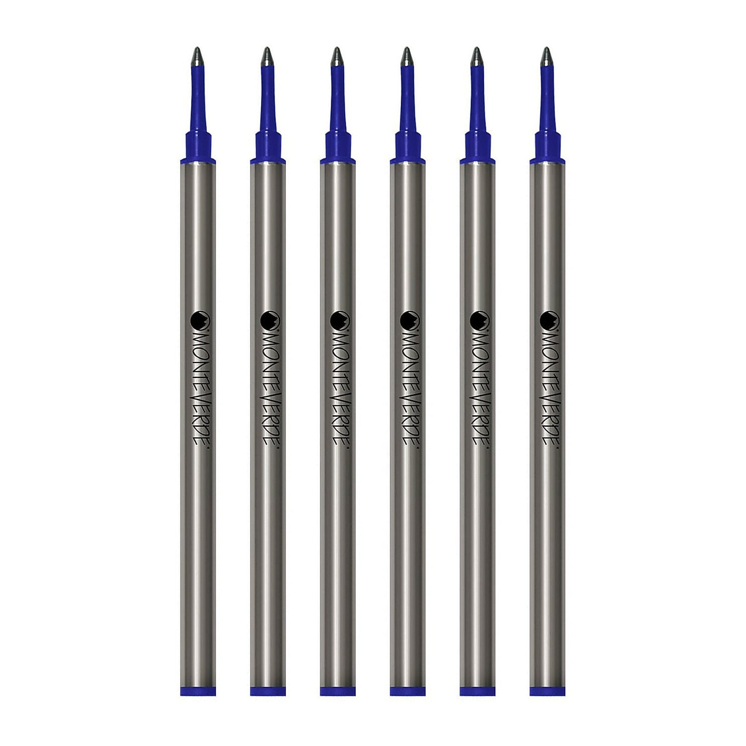 Monteverde Rollerball Pen Refill Medium Point Blue Ink 6 Pack (W233BU)