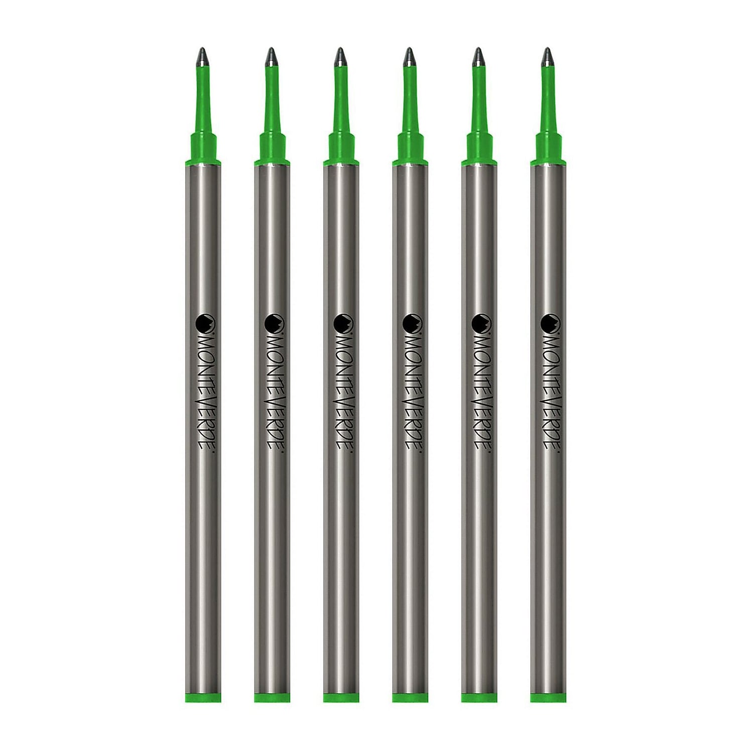 Monteverde Rollerball Pen Refill Medium Point Green Ink 6 Pack (W233GN)
