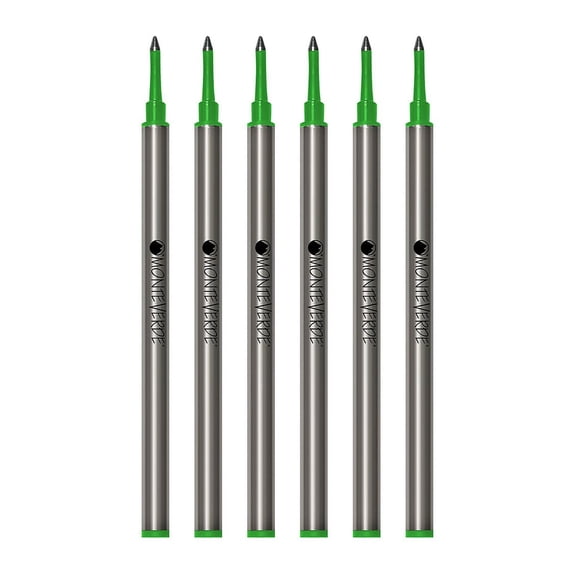 Monteverde Rollerball Pen Refill Medium Point Green Ink 6 Pack (W233GN)