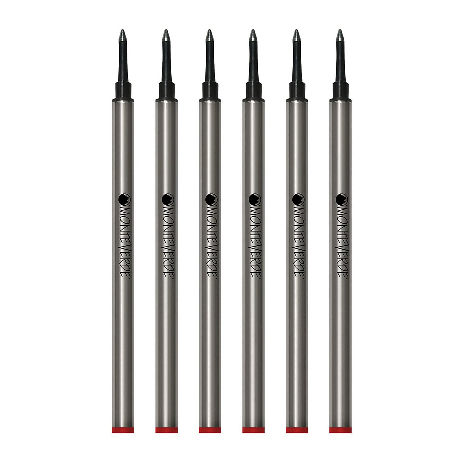 Monteverde Rollerball Refill For Waterman Rollerball Pens Medium Point Red Ink 6/Pack (W233RD)