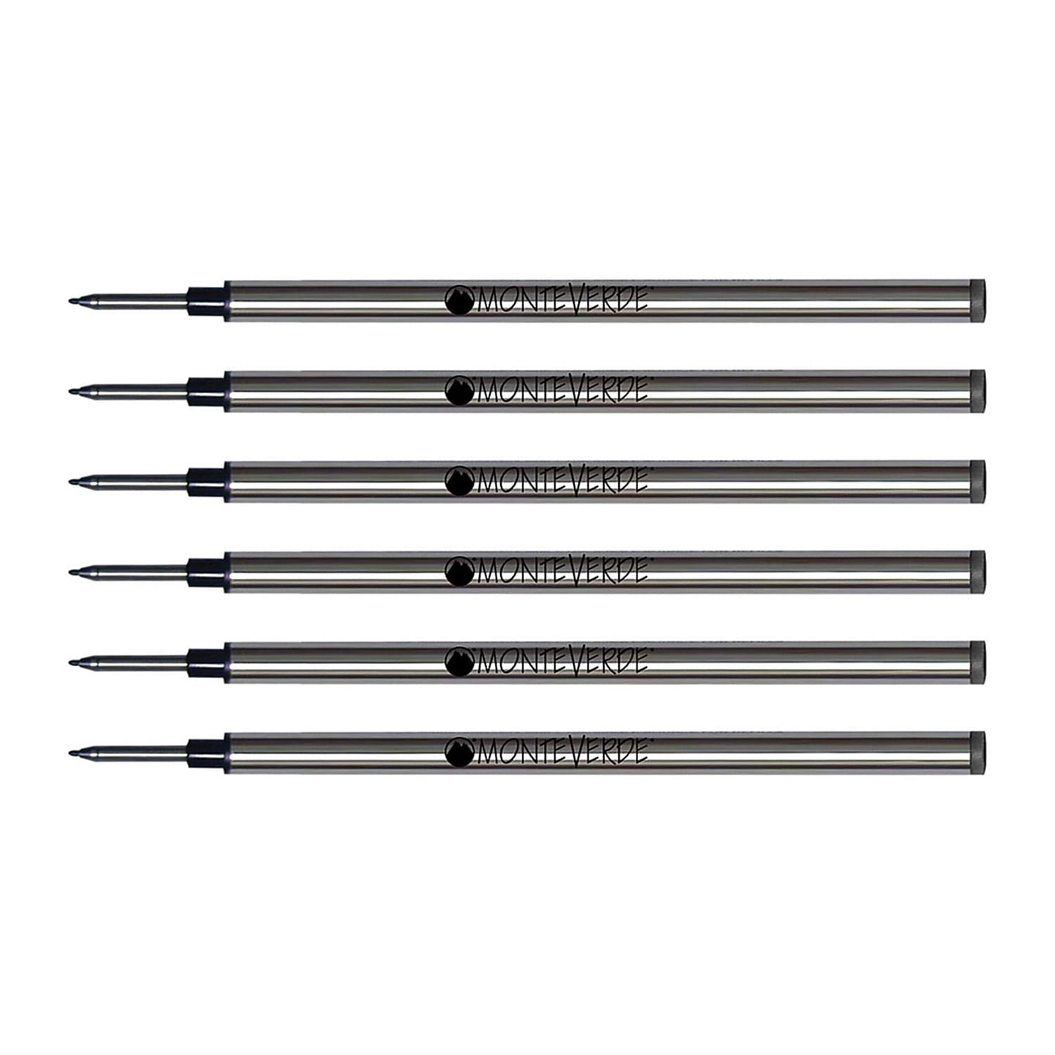Monteverde Spring Loaded Fine Liner Refill For Most Capped Rollerball Pens Blue 6/Pack (G623BU)