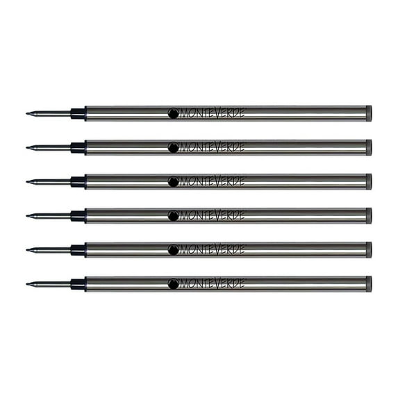 Monteverde Spring Loaded Fine Liner Refill For Most Capped Rollerball Pens Blue 6/Pack (G623BU)