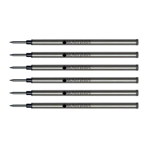 Monteverde Spring Loaded Fine Liner Refill For Most Capped Rollerball Pens Blue 6/Pack (G623BU)