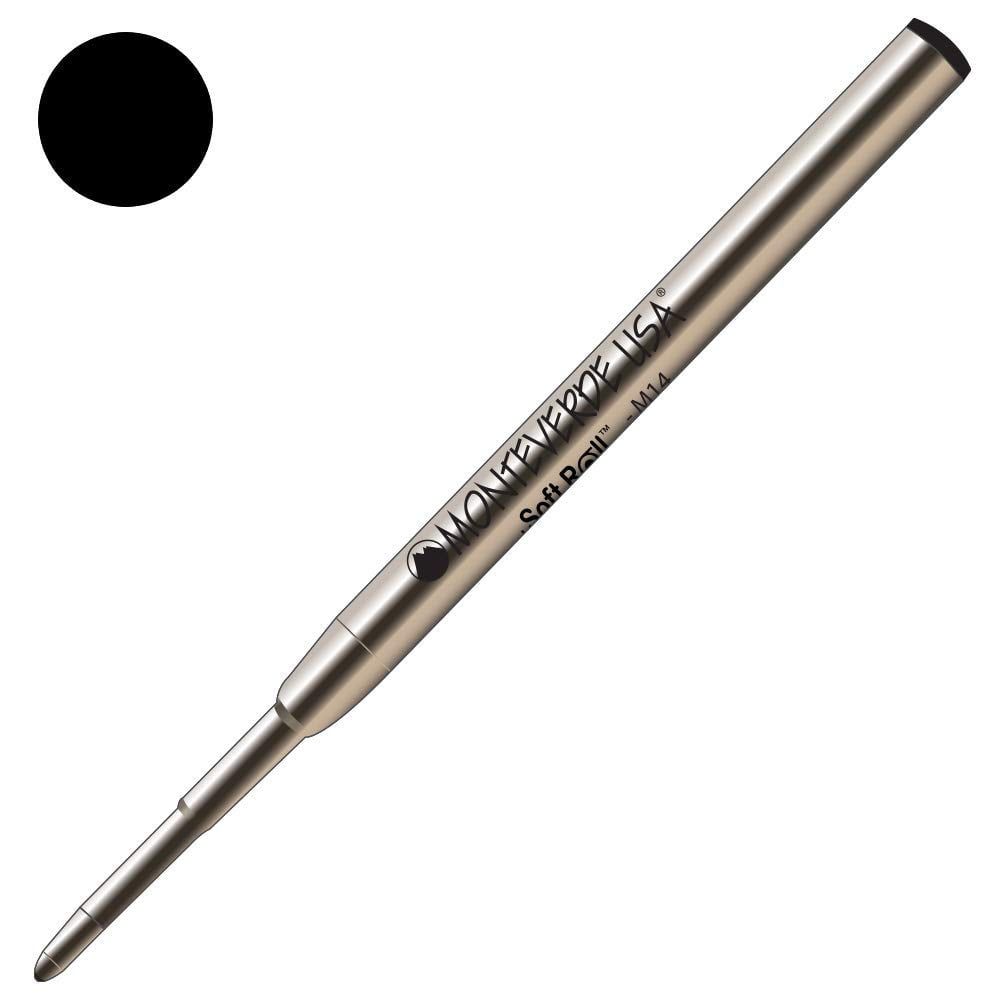 Monteverde USA Soft Roll Ballpoint Refill For Montblanc Pens Black (2