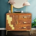 thumbnail image 1 of Montevideo Recycled Mango Wood Cabinet with 1 Door, 3 Drawers, 1 of 4