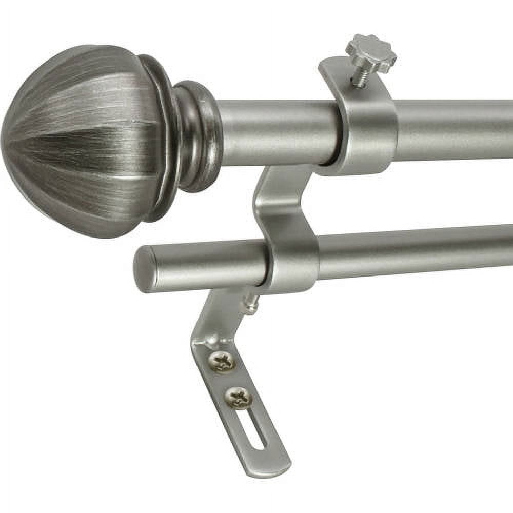 Montevilla 5/8" Brushed Nickel Double Curtain Rod