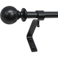 thumbnail image 1 of Beme International LLC Decopolitan 1/2" Ball Cafe Telescoping Drapery Rod Set, 26-48", black Finish, 1 of 2