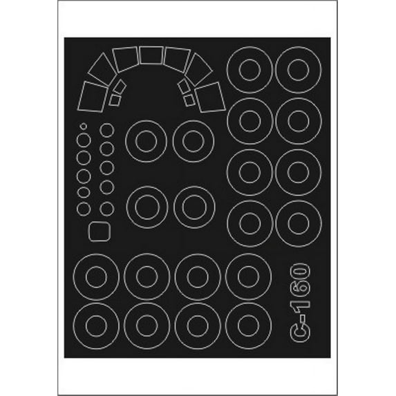 Montex Mini Mask 1:72 C-160 Transall for Revell Kit Spraying Stencil #SM72138