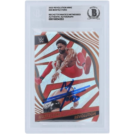 Montez Ford WWE Autographed 2022 Panini Revolution #28 Beckett Fanatics Witnessed Authenticated Card - Fanatics Authentic Certified