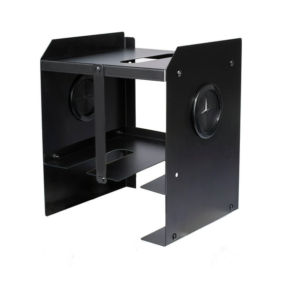 Montezuma 2-Bay Steel Power Tool Holder and Organizer Storage Rack and Shelf