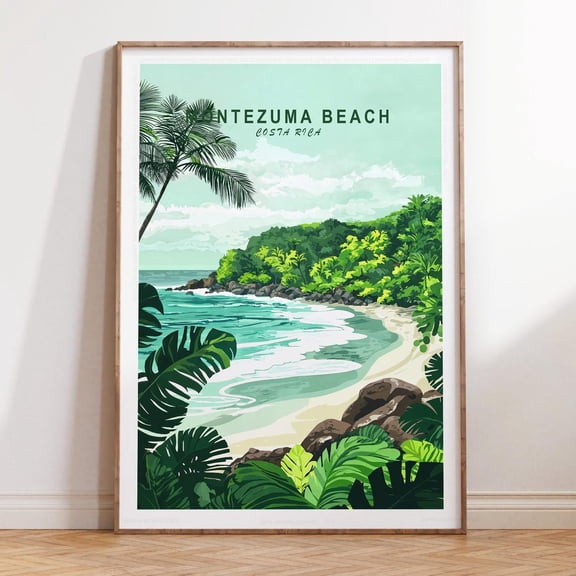Montezuma Beach Costa Rica Nature Print Unframed Paper Print