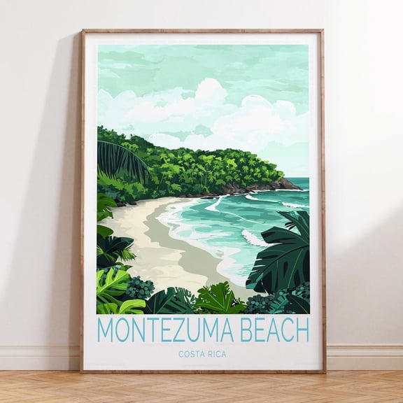 Montezuma Beach Costa Rica Pacific Coast Wall Art Unframed Paper Print