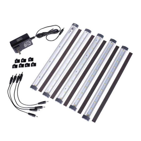 Montezuma MLA-5 LED Workspace Light Kit, 5-Bar, 12 Inch, Magnetic