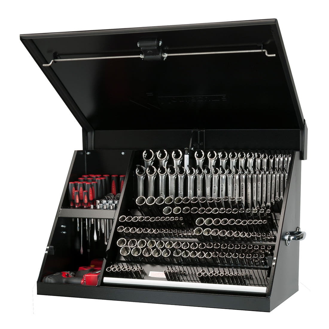Black Powder Coated Steel Lockable Triangle Tool Storage Box