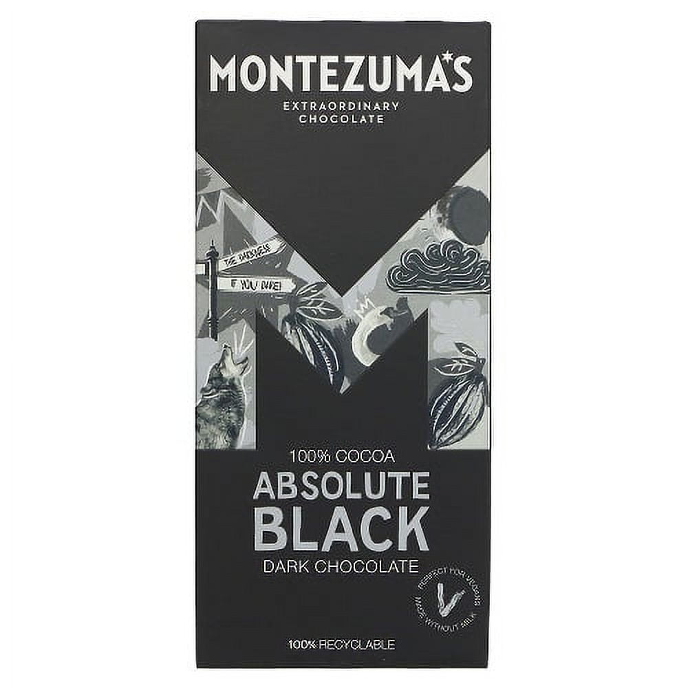 Montezuma's Dark Chocolate Absolute Black 100% Cocoa 90g (6 Pack