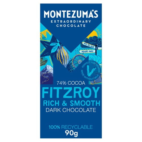 Montezuma's Fitzroy Dark Chocolate Bar 90g, British Import (Pack of 3)