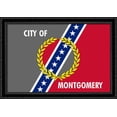 thumbnail image 1 of Montgomery, Alabama Flag Art 40x28 Large Black Ornate Wood Framed Canvas Art, 1 of 2
