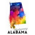 thumbnail image 1 of Montgomery, Alabama, State Abstract Watercolor (12x18 Wall Art Poster, Room Decor), 1 of 3