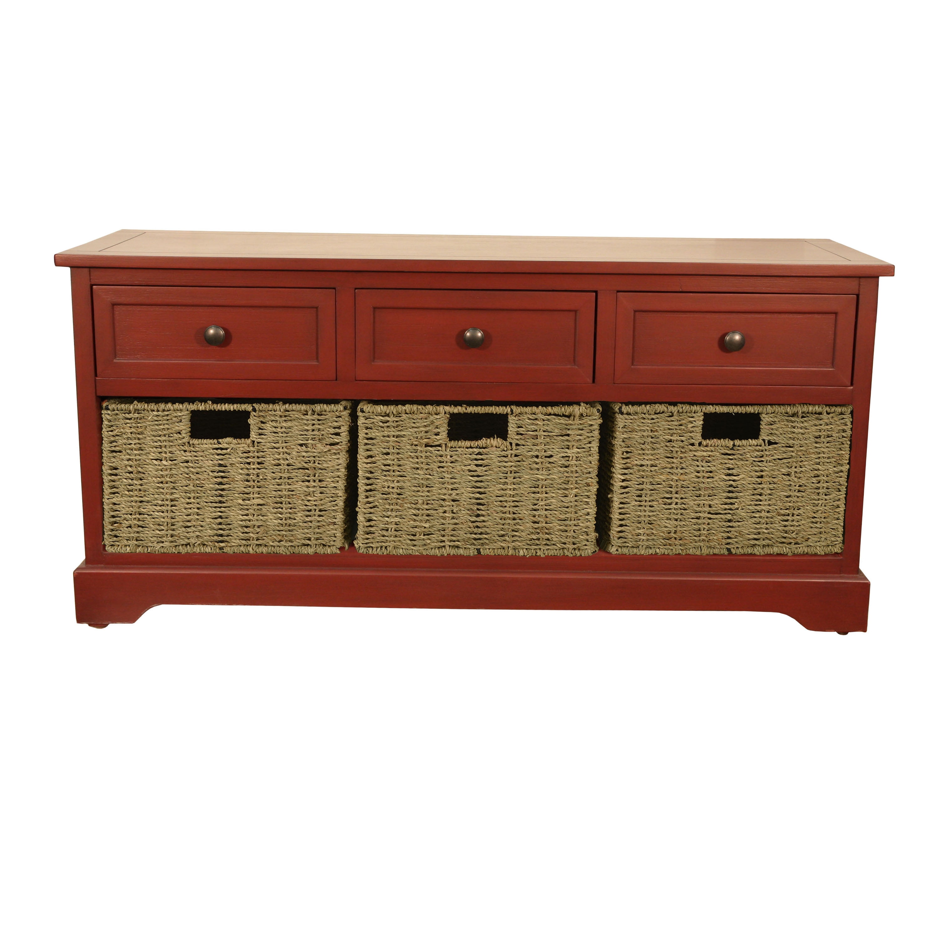 Montgomery Entryway Storage Bench with Baskets, Multiple Finishes