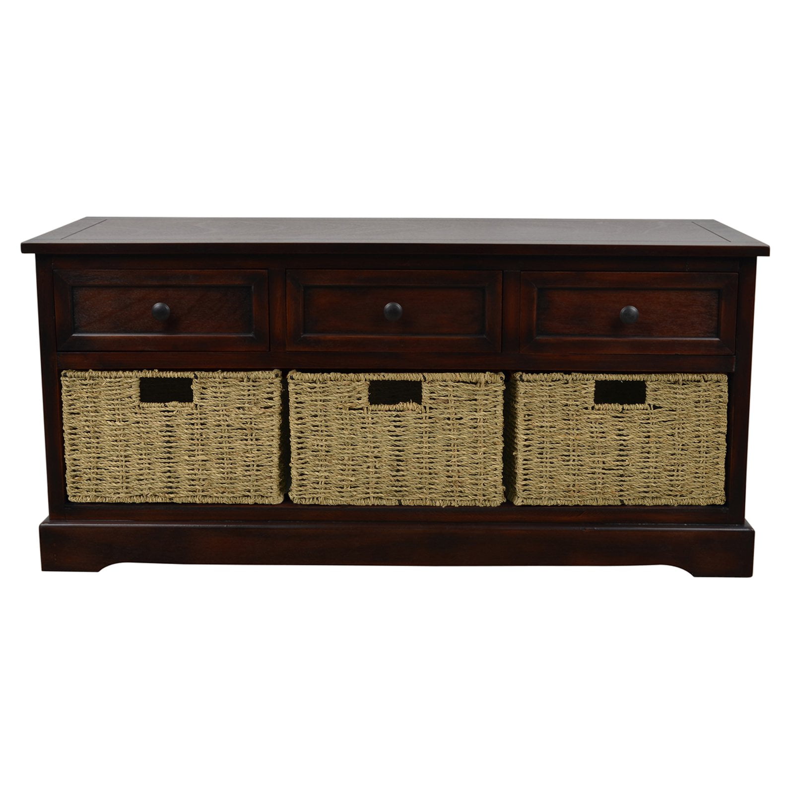 Montgomery Entryway Storage Bench with Baskets, Multiple Finishes
